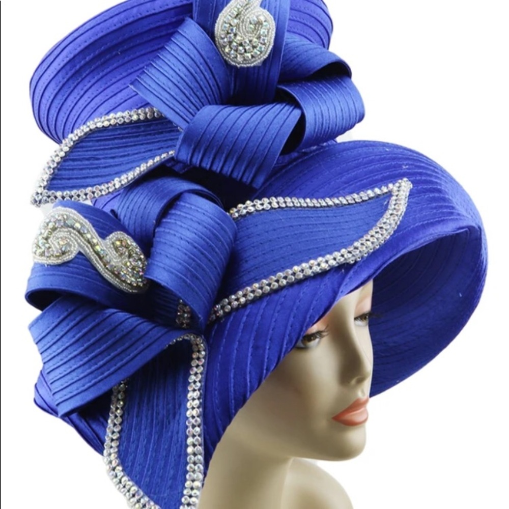 NEW CHARM NY White or Silver EXOTIC CHURCH DERBY ASCOT HAT